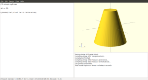 A cone is just a cylinder, with a different radius for each end.
